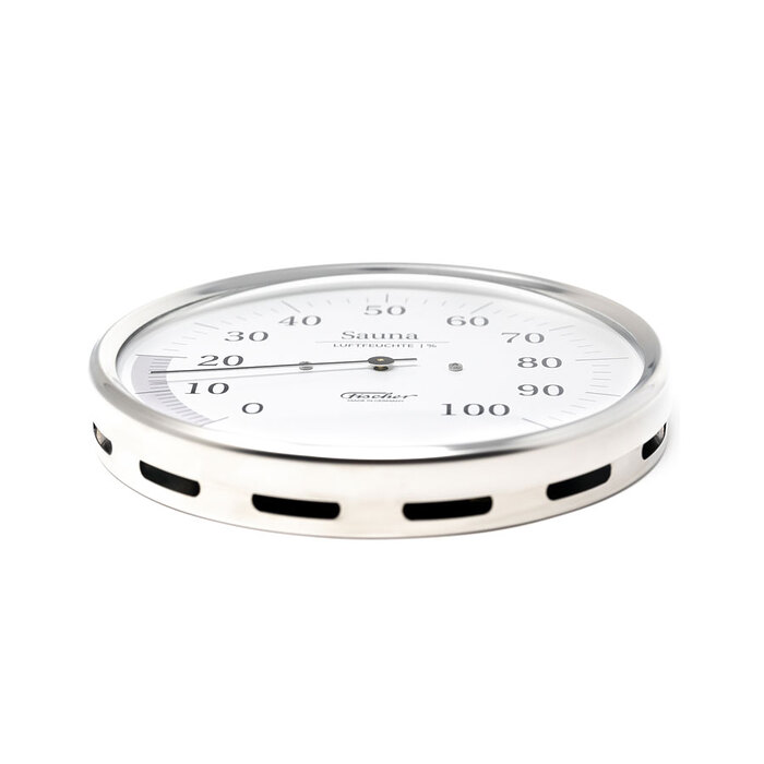 Гигрометр для сауны Fischer в корпусе из нержавеющей стали