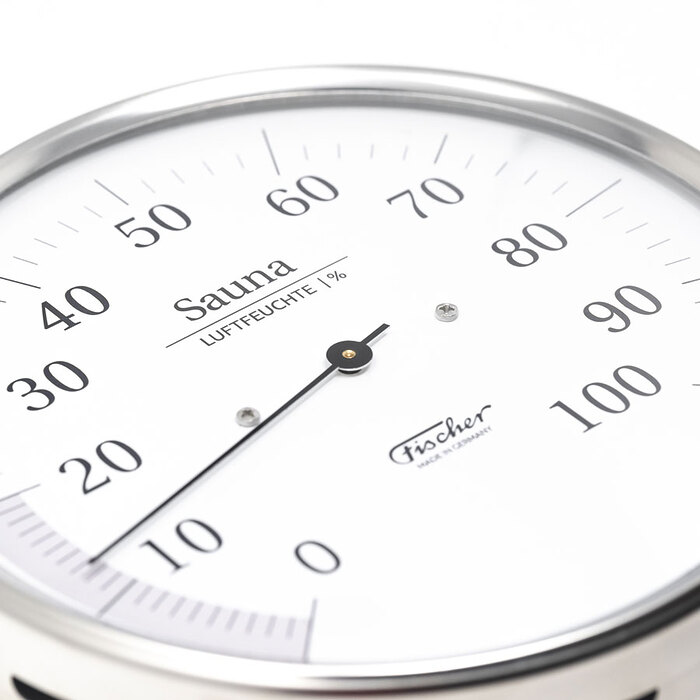 Гигрометр для сауны Fischer в корпусе из нержавеющей стали
